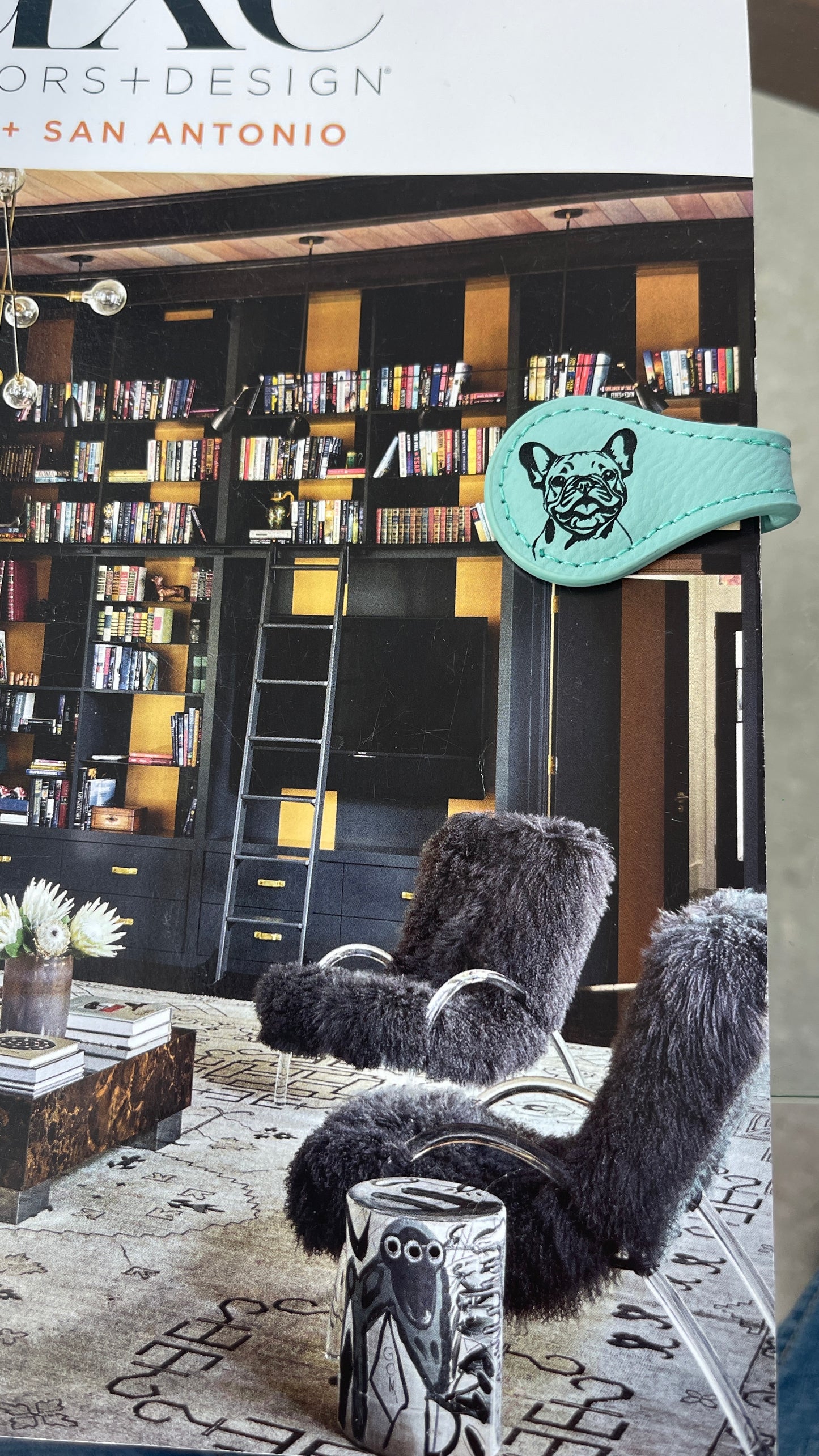 French Bulldog Leather Bookmarkers