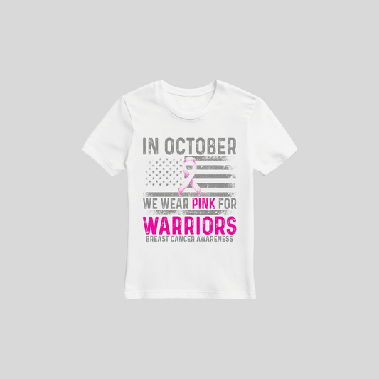 Pink October Warrior Flag T-Shirt