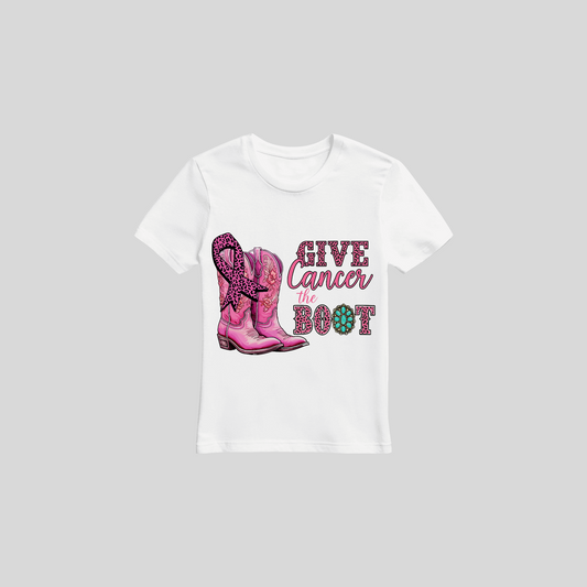 Give Breast Cancer The Boot - Turquoise Stone