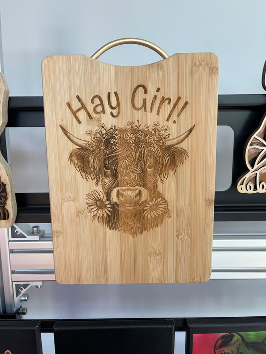 Highland Cow Cutting Board