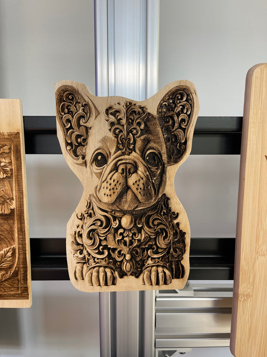 French Bulldog Deep 3d Illusion Engrave