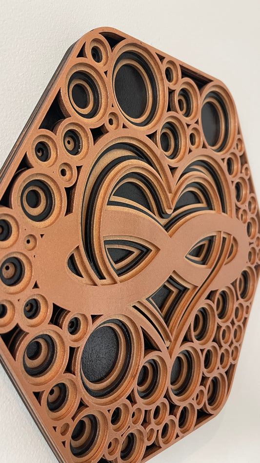 3D Infinity Heart Art