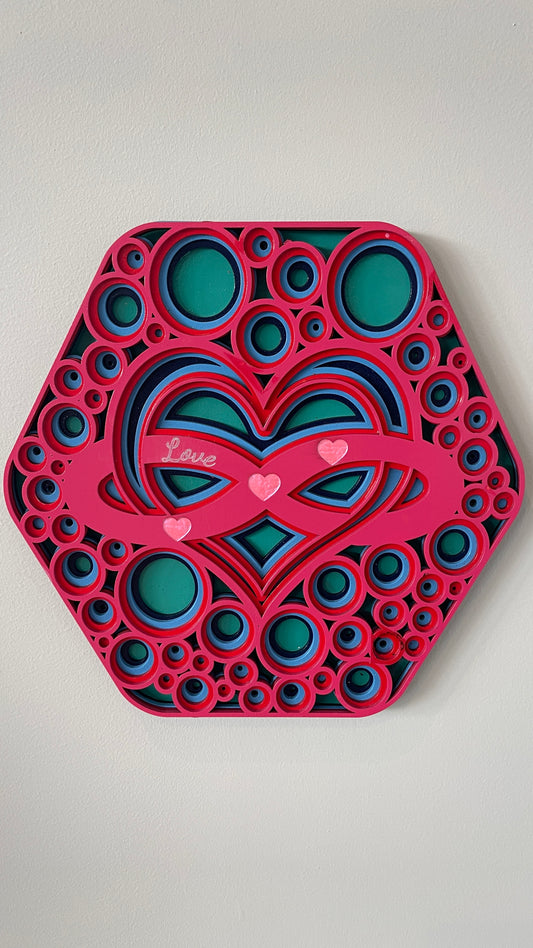 3D Infinity Heart Art (One of One)