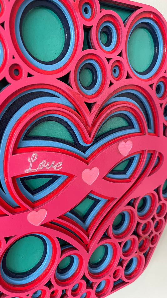 3D Infinity Heart Art (One of One)