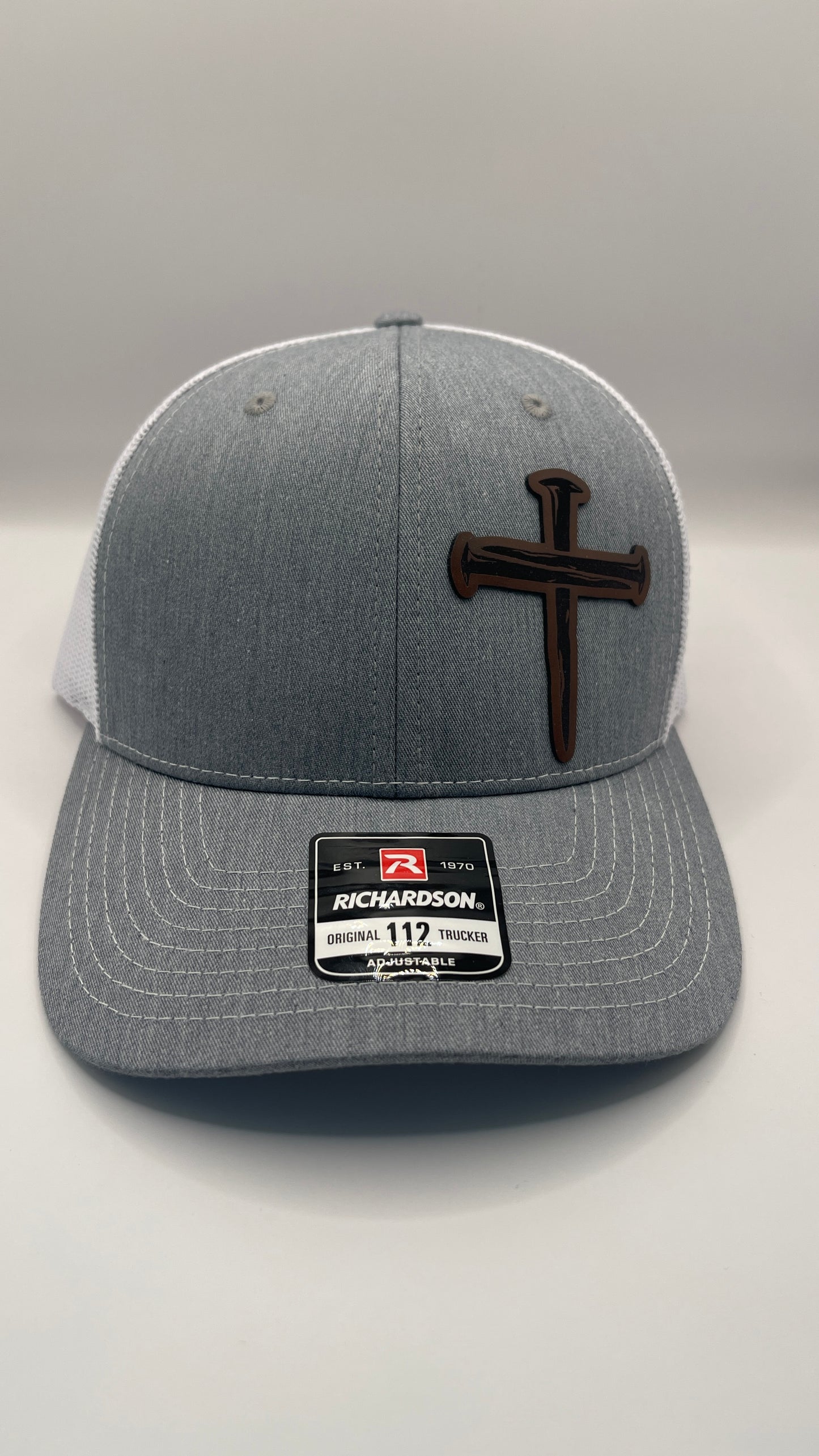 Richardson 112 Hat w/ Leather Trinity Cross