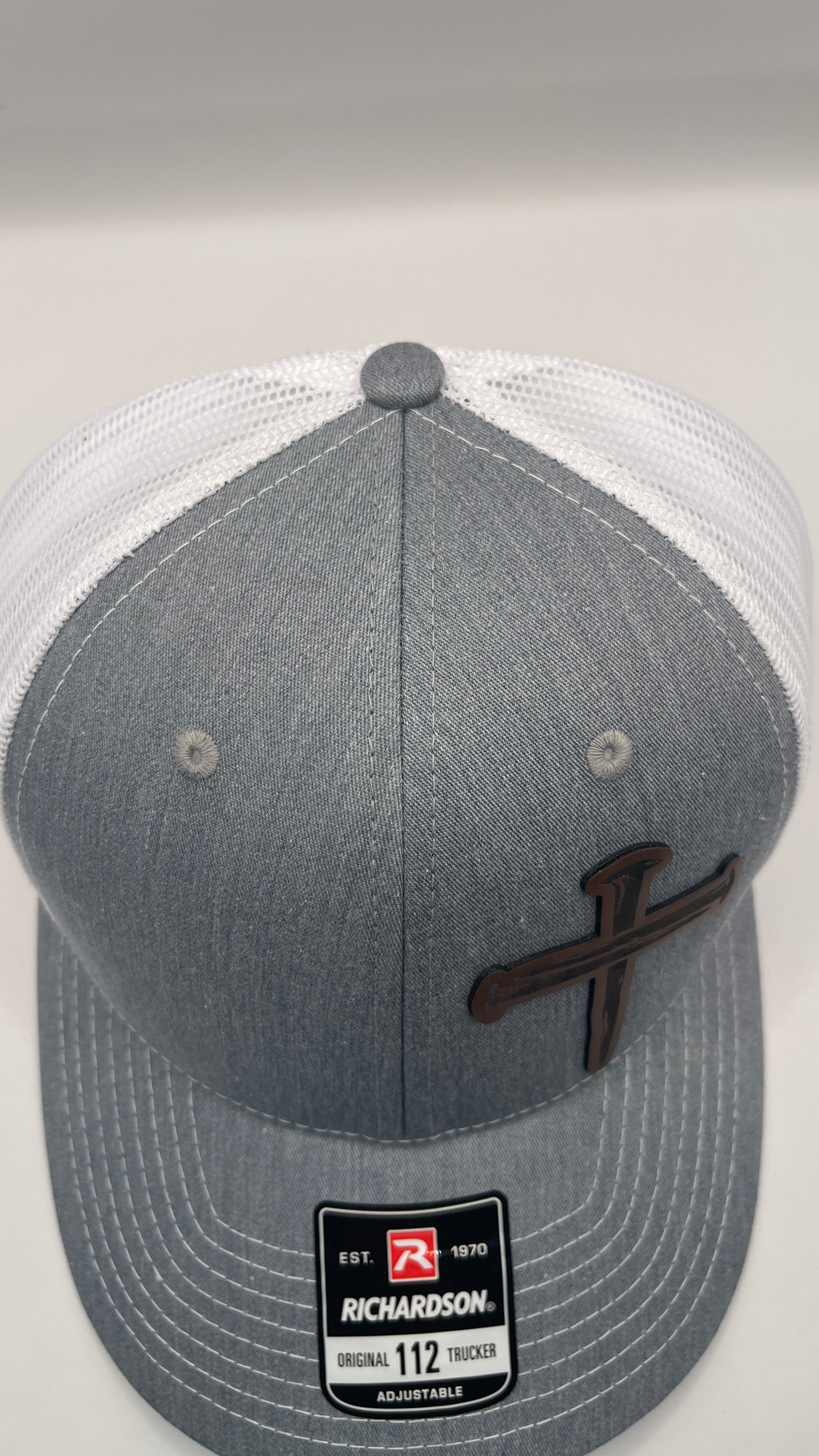 Richardson 112 Hat w/ Leather Trinity Cross
