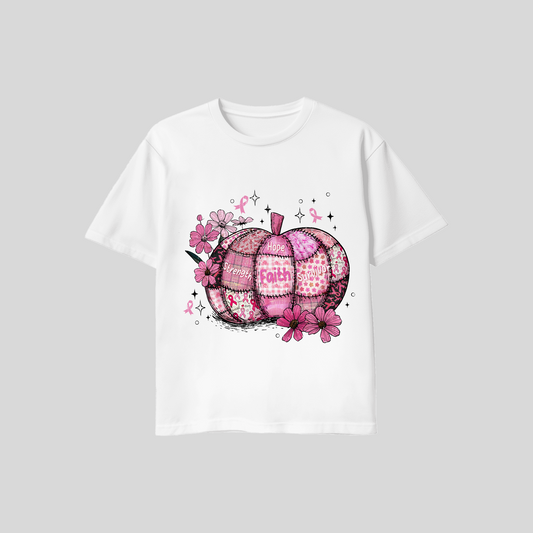 Pink October "Stitched" Pumpkin