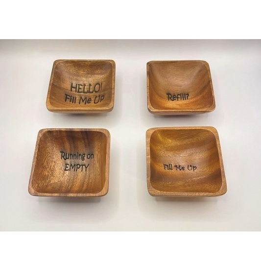 Custom Laser Envgraved Appetizer Bowls