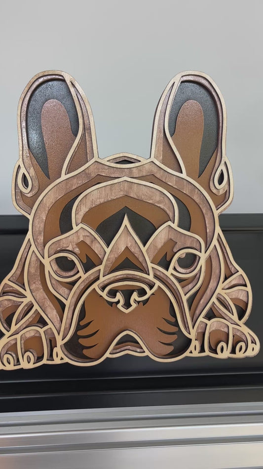 Mulit-layered French Bulldog Art